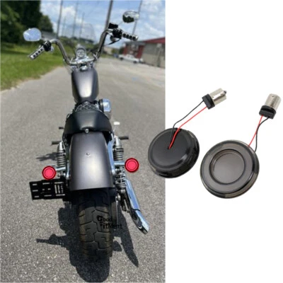 For Harley Seventy-Two 2012-2016 1156 Smoke Rear LED Bullet Turn Signal Lights Foto 1 de 4