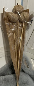 21-1/2 Zoll hellbraun Sackleinen Kürbis Blumenmuster Auswahl Dekor Akzent - Bild 1 von 6