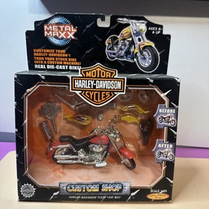 Metal Maxx 1:20 Scale Custom Shop Harley Davidson FLSTF Fat Boy Orange2yellow - Picture 1 of 8
