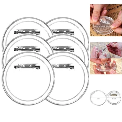 Buttons Selber Machen - 30Pack 60mm Buttons Transparent DIY Ansteckbuttons oh... - Bild 1 von 2