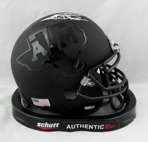 Johnny Manziel Heisman Signed A&M Aggies BlK Schutt Mini Helmet- JSA W Auth *W - Picture 1 of 7