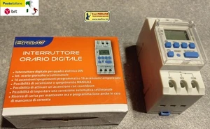 INTERRUTTORE ORARIO GIORNALIERO/SETTIMANALE TIMER DIGITALE DA BARRA DIN TEMPORIZ - Foto 1 di 12
