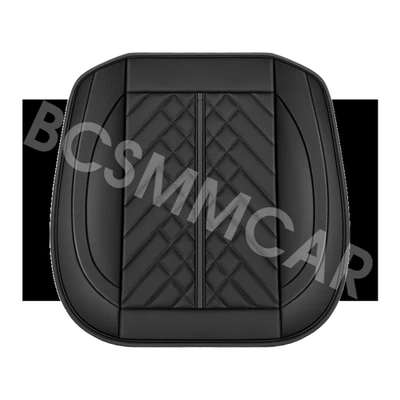 Front Car Seat Cover PU Leather Pad Chair Cushion Protector Interior Accessories - Image 1 of 4