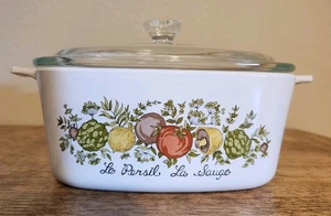 Vintage Corning Ware Le Persil La Sauge Spice of Life 1.5 Qt A-1 1/2-B With Lid - Picture 1 of 10