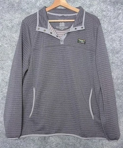 LL Bean Airlight Strickpullover Damen XL gerippt 1/4 Druckknopf Langarm Pullover - Bild 1 von 6