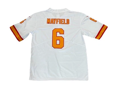 Camiseta deportiva cosida y cosida mediana (M) de los Tampa Bay Buccaneers #6 Baker Mayfield Foto 1 de 4