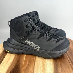 Hoka One One Tennine Hiking Gore-Tex Boots Men's Size 10.5 Black 1113510-BDGGR - Picture 1 of 7