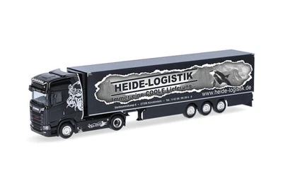 HERPA, SCANIA CS 20 HD 4x2 con rimorchio a 3 assi HEIDE LOGISTIK, 1/87,  HER3... - Immagine 1 di 4