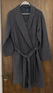 Bata Hombre Stafford Manga Larga Gris, Talla M/L Bolsillos con Cinturón Ropa de Salón Algodón - Imagen 1 de 13