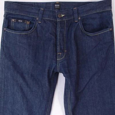 Hombres HUGO BOSS SCOUT Regular Recto Elástico Azul Jeans W36 L34 - Imagen 1 de 4