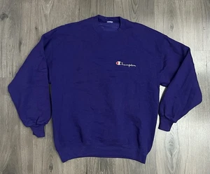 Vintage Champion Sweatshirt Reverse Weave Purple Medium? Spell Out 90s - Picture 1 of 6