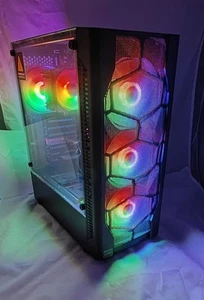 RGB Gaming PC Desktop RYZEN 5 5600G 32GB RAM 1TB NVMe 6 Core CPU Radeon Vega 7 - Picture 1 of 8