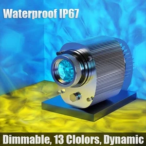 Proyector de luz de proyección ondulada de onda de agua regulable 60 W impermeable logotipo gobo - Imagen 1 de 34