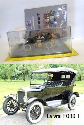 VOITURE TINTIN 1/24 - LA FORD T NOIRE - TINTIN AU CONGO - BLISTER INTACT +LIVRET - Photo 1/4