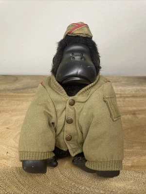 Muñeco piloto del ejército de mono gorila boca abierta peluche mágico Murphy 1987 vintage Foto 1 de 4