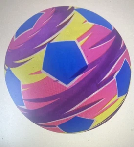 9 Inch Deflated Neon Football Kickball Dodgeball Kids Beach Ball Outdoor Sports - Picture 1 of 4