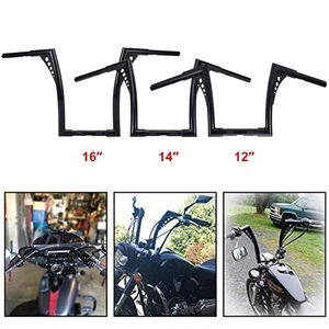 12" 14" 16" Rise Ape Hangers Handlebar Fit For Wide Glide FXWG 1980–1986 - Picture 1 of 17