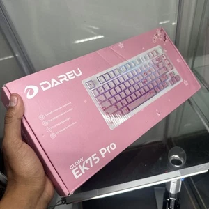 DAREU EK75PRO Sakura Pink Edition Tri Mode 75% Gaming Keyboard Open Box - Bild 1 von 4
