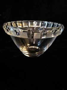 NACHTMANN GERMANY Kristall facettierter quadratischer Rand signiert Glasschale 6 5/8" breit - Bild 1 von 12