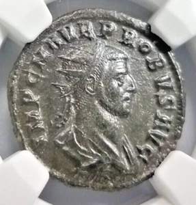 Probus Roman Empire NGC AU Ancient Aurelianianus Men Staff Sphere Clementiate - Picture 1 of 21