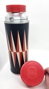 Aladdin Thermos VTG Lot of 2 ~ Sears Wide Mouth #7368 ~ Diamond Pattern #7368 - Picture 1 of 18