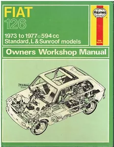 FIAT 126 ( INCL 500 ENGINE UPGRADE DATA ) 1973-77 WORKSHOP MANUAL *VGC HARDBACK* - Picture 1 of 1