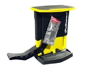 Polisport Chevalet Pour Soulèvement Moto Cross Hors Route Pliable Jaune - Picture 1 of 10