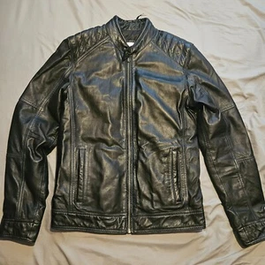 Lakeland Individual Fine Leather Jacket Black Full Zip Size 36" Chest Small - Picture 1 of 5