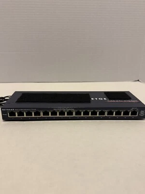 Netgear Ethernet Switch FS116P ProSafe 16 Port 10/100 Switch w/PoE+Power Supply - Image 1 of 4