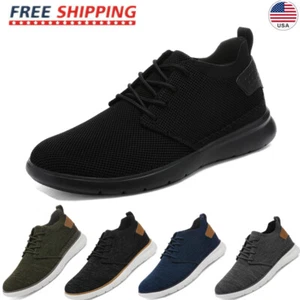 Men's Fashion Sneakers Casual Walking Athletic Breathable Shoes Size US - Picture 1 of 13