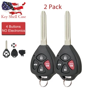 2 For 2009 2010 2011 20012 2013 Toyota Corolla Remote Key Fob Shell Case Cover - Picture 1 of 7