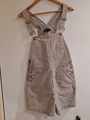 No Boundaries Juniors (7-9) Bib Shorts(Tan/White) Vintage - Image 1 of 3