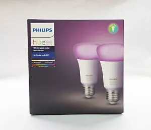 Philips Hue Hue Ambiance E27 Twin Pack, Synthetics, 9.5 W, White and Colour - Picture 1 of 19