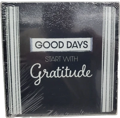 Square Glass Cutting Board/Trivet, 8" x 8", GOOD DAYS START WITH GRATITUDE, GR - Image 1 of 4