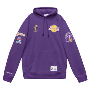 Mitchell & Ness Los Angeles Champ City Pullover Hoodie Mens Purple Casual Outerw