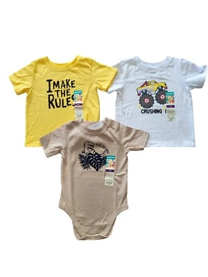 Nuevo Lote Camisetas Garanimals Bebé Niño 12 Meses Monster Truck Problemas Dinosaurio Nuevo Con Etiquetas Foto 1 de 4