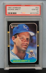 1987 DONRUSS # 54 George Brett PSA 10 GEM MT # 45737308  KANSAS CITY ROYALS !!!!