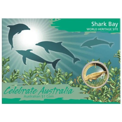 Celebrate Australia 2010 DUGONG SEA COW Shark Bay WA $1 BU w/ Color in FULL OGP - Image 1 of 2