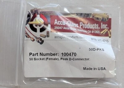 Conector d peek hembra 50 enchufes 100470 Accu-Glass Foto 1 de 4