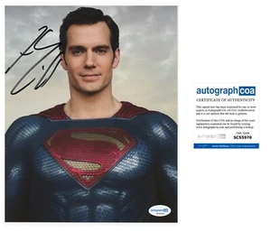 AUTÓGRAFO Henry Cavill - Superman - Hombre de Acero - Foto firmada 10x8 ACOA - Imagen 1 de 2