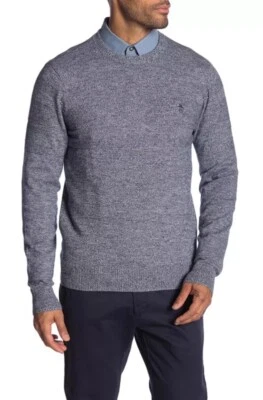 Suéter masculino original Penguin XL gola redonda marcado cinza preppy clássico grampo - Imagem 1 de 4