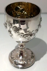 Cáliz de vino de plata esterlina victoriana antigua del siglo XIX Londres 1867 R Harper - Imagen 1 de 11