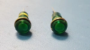(2pcs) PANEL LIGHT, DIALIGHT , GREEN LED , 3V , SEDCO , M8 , JAPAN - Picture 1 of 4