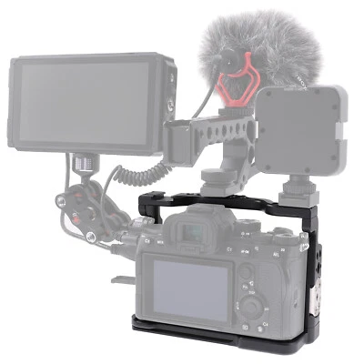 CNC Aluminum Camera Cage & Cold Shoe for Sony ILCE-7M4/A7IV/α7 Mark IV A7S3 A7M3 - Image 1 of 4