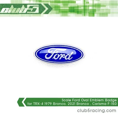 1/10 Scale Ford Oval Emblem Badge for TRX-4 2021 Bronco / F-150 / Bronco XL - Image 1 of 4
