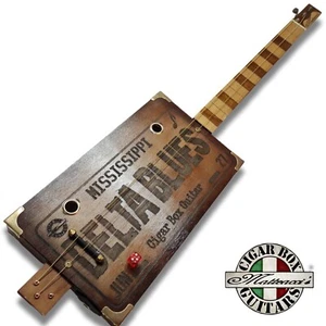 Delta Blues 3TPV Chunky Handle Cigar Box Guitar #MATTEACCI'S - Picture 1 of 3