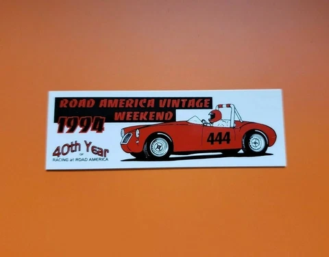 Road America Dash Plaque 1994 Vintage Sport Car Road Races Elkhart Lake Wis MGA Cover