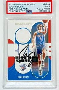 Josh Giddey Auto 2021 Panini Instant "Rise N Shine" PSA/DNA #RSJG Thunder Jersey - Bild 1 von 2