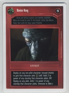 Star Wars CCG Baniss Keeg Premiere WB White Boarded Decipher - Picture 1 of 1