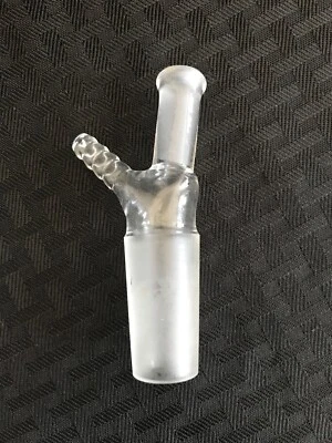 KONTES Glass 24/40 10/30 Offset Thermometer Inlet Adapter 9mm Hose Barb 198100 - Image 1 of 4